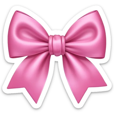 Pink cute bow sticker