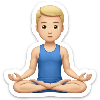 man doing yoga sticker