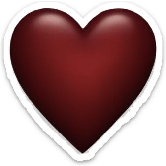 dark red heart sticker