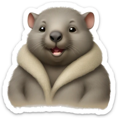 Wombat in the snug sticker