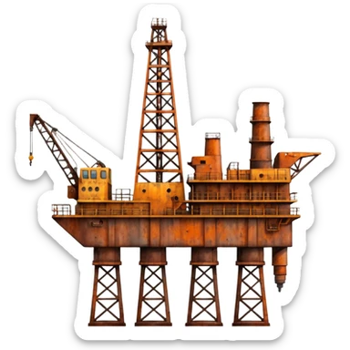 simple oil rig sticker