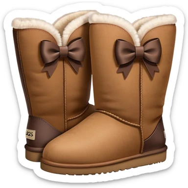 UGGs with bows on them sticker