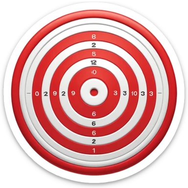 Red-white bullseye target sticker