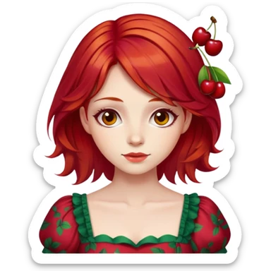 A cherry princess sticker