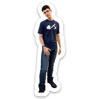 casual outdoor portrait of male sticker