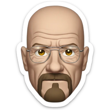 walter white pelado y llorando sticker