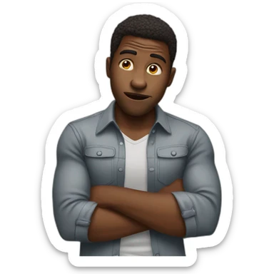 Black Guy with omg reaction sticker