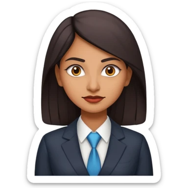 Mean and snarky Indian woman who is a product manager at a Gen AI company sticker