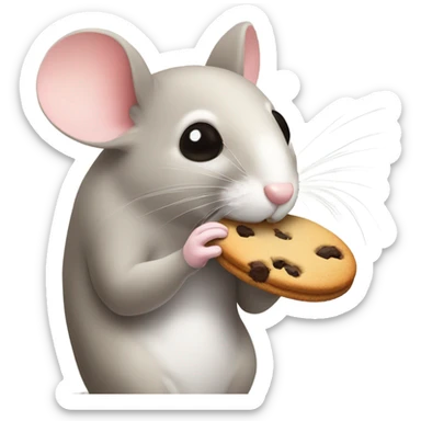 Mouse eating cookie  sticker
