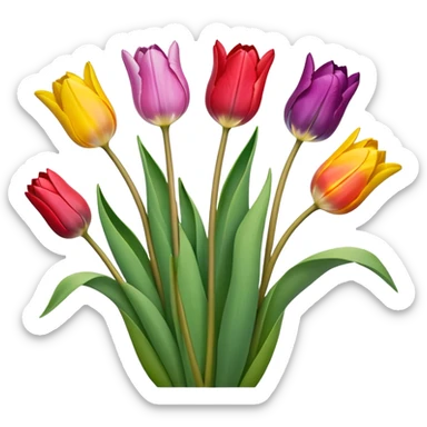 ramo de tulipanes sticker
