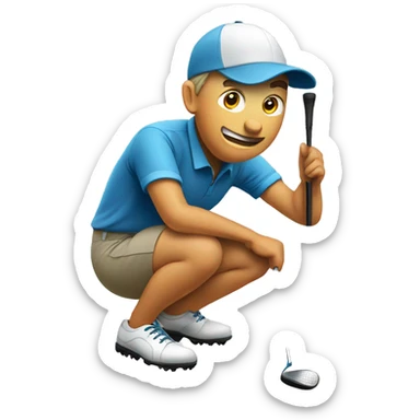 Golfing sticker