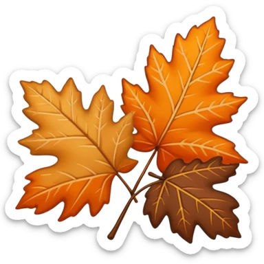 A kawai sticker autumn leaves around it, cozy fall colors (orange, brown, beige), playful and modern style, glossy finish, minimalistic but expressive, symbolizing a Fall Reading Challenge. sticker
