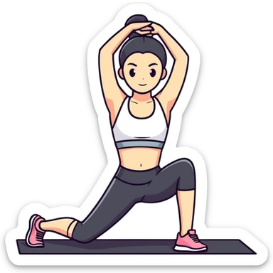 Gym girl sticker