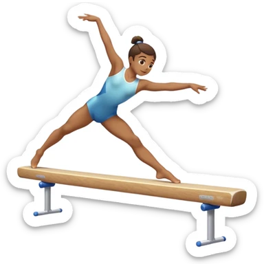balance beam gymnastics  sticker