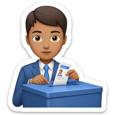 Vote - participate in elections by casting your vote for candidates sticker