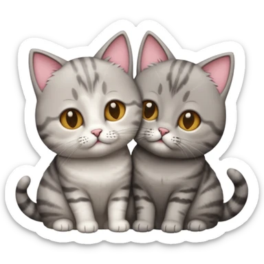 british short-hair cat kissing sticker