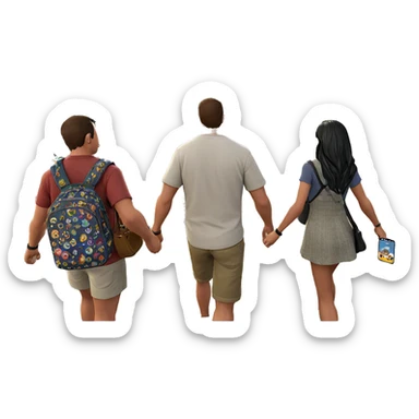 friends enjoying a day out sticker