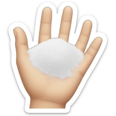 hand sprinkling salt sticker