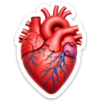 Anatomical heart sticker