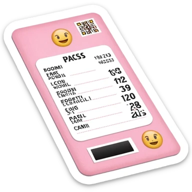 pink boarding pass sticker