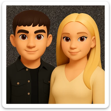 Keep the image as is but slightly space the people apart from each other. Preserve the original style and background exactly. sticker