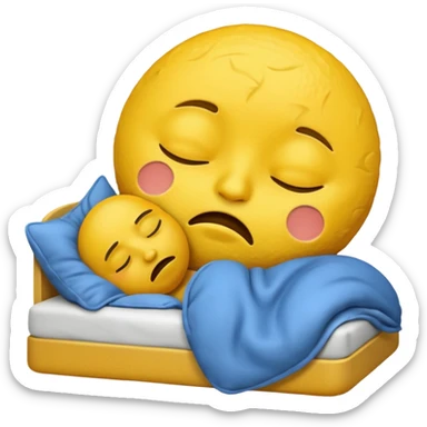 Ugly sleeping emoji sticker