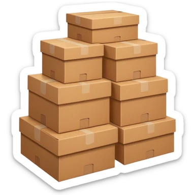 create a realistic emoji showing logistics sticker