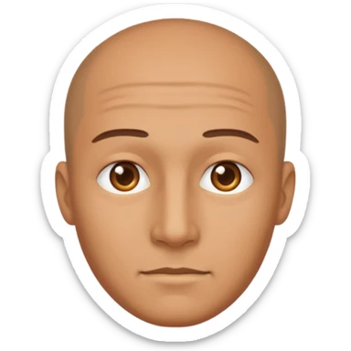 a stupid man with a very flat head sticker