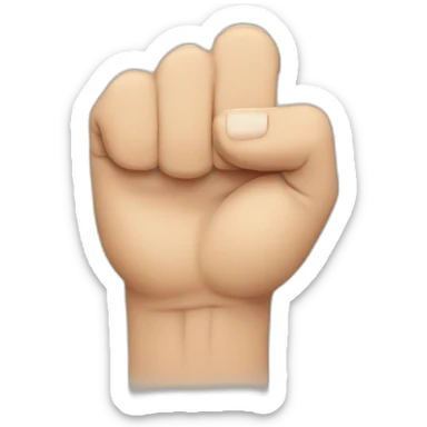 Fist but thumb between index and middle finger sticker