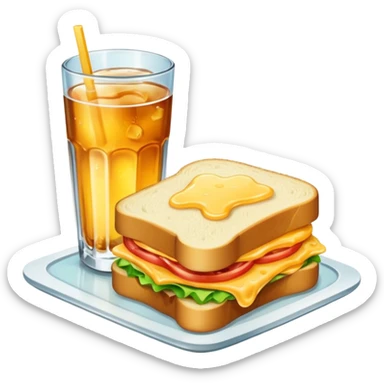 sandwiche and drink sticker