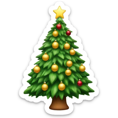 A Christmas tree with aesthetic decorations  sticker