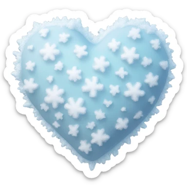 Snow heart sticker
