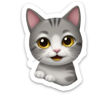 cat playing piano sticker