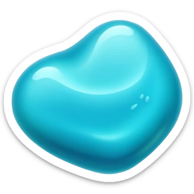 slime con forma irregular y que tiene muchos tonos de azul sticker