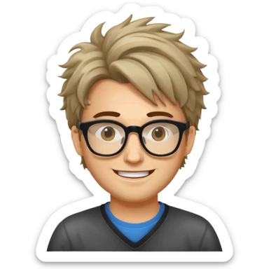 Crée-moi une image d'un passionné d'informatique, de type développeur d'applications Web sticker