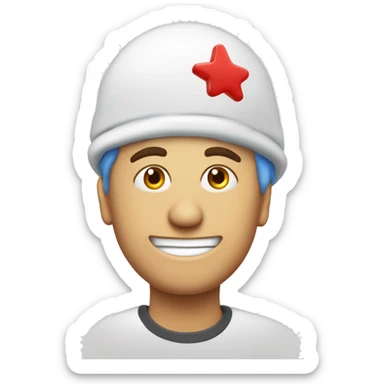 bonhomme avec un pouce en l'air, on voit un bout de son cerveau avec dessus de capteurs d'EEG sticker