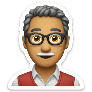 Viejito con lentes sticker