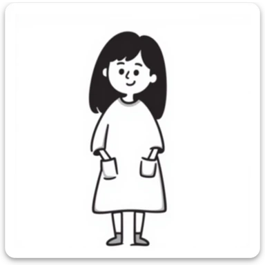 A beautiful, thin girl in a medical gown sticker