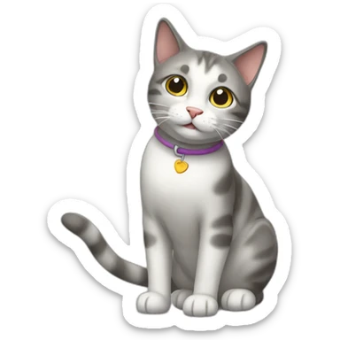 Handicap cat sticker