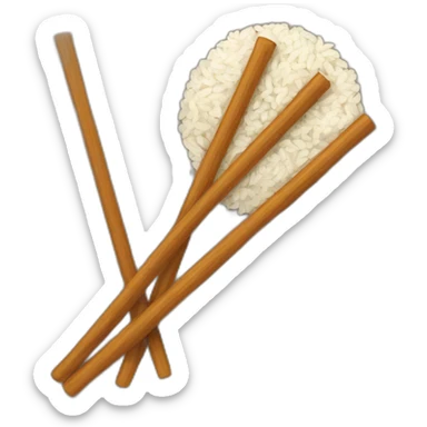 Chopsticks and rice sticker