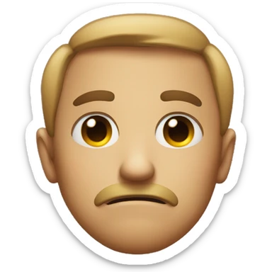 An emoji face that is giving an intense stare  sticker