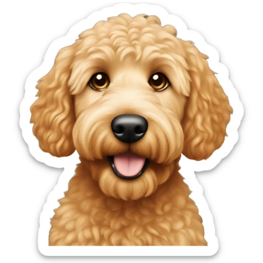 apricot golden doodle sticker