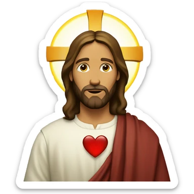Jesus And heart sticker