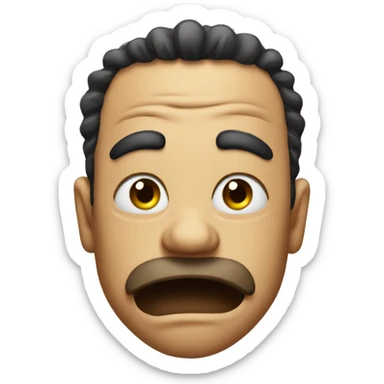 A stank face sticker