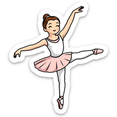 classic ballet dancer sticker