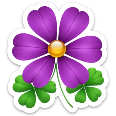 real cosmos star, but with clover, to make star look like lucky star sticker