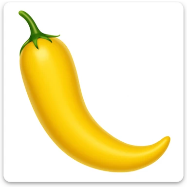 A chili pepper emoji in yellow color, vibrant and clear. sticker
