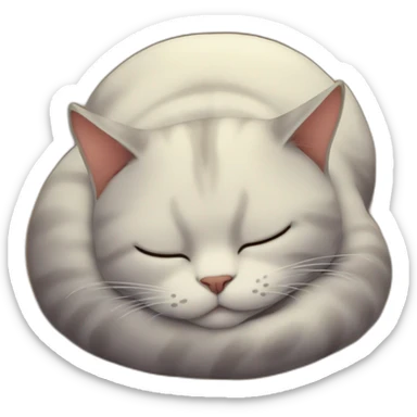 Un gros chat qui dort sur le dos sticker