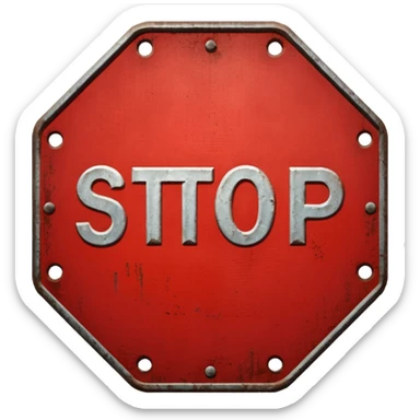 stop sign sticker
