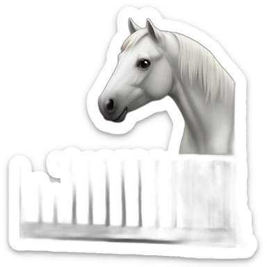 Horse stuck on a balcony sticker